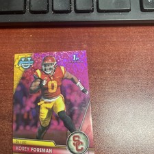29/150 Bowman U Chrome Pink Refractor #190 Korey Foreman 1st - USC B-7 