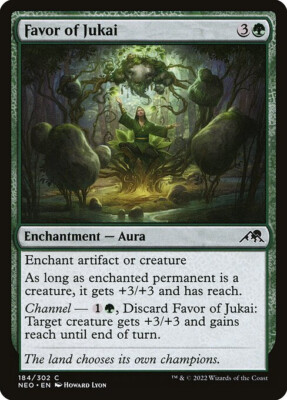 NM Favor of Jukai, MTG, Kamigawa Neon Dynasty, Magic the Gathering, 184