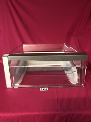 #0991 LG Kenmore Refrigerator Crisper Drawer MCK665659 and Slide Rail MJS622133