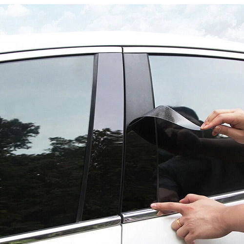 Tira de pilar de ventana negra brillante de 8 piezas para Toyota RAV4 2013-18 - Imagen 4 de 11