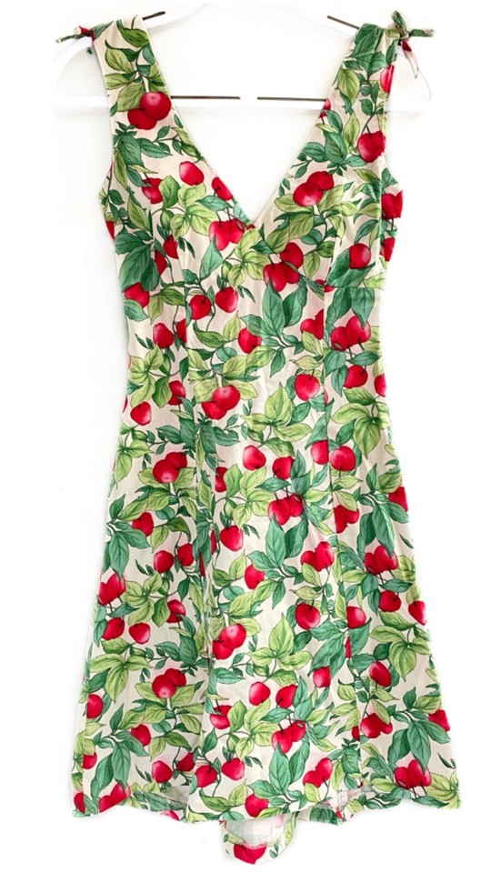 Vintage Cosgriff Cherry-Print Fit & Flare Dress | Size 6 | Good Condition