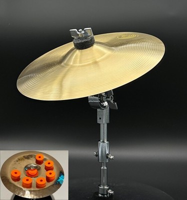 Sonic Sound 10 Inch B20 Fast Splash Cymbal & 6 FREE ORANGE Sonic Cymbal Pads