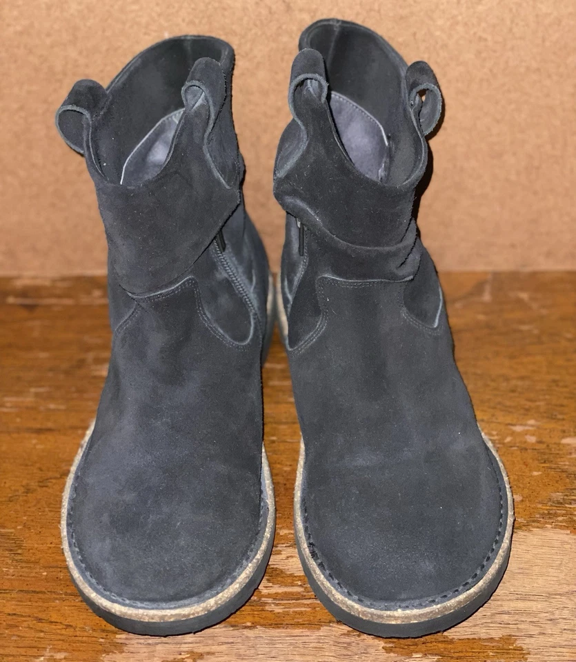 Birkenstock Size EU 41 /US 10 Women’s Black Suede Zip Side Boots - Image 2 of 4