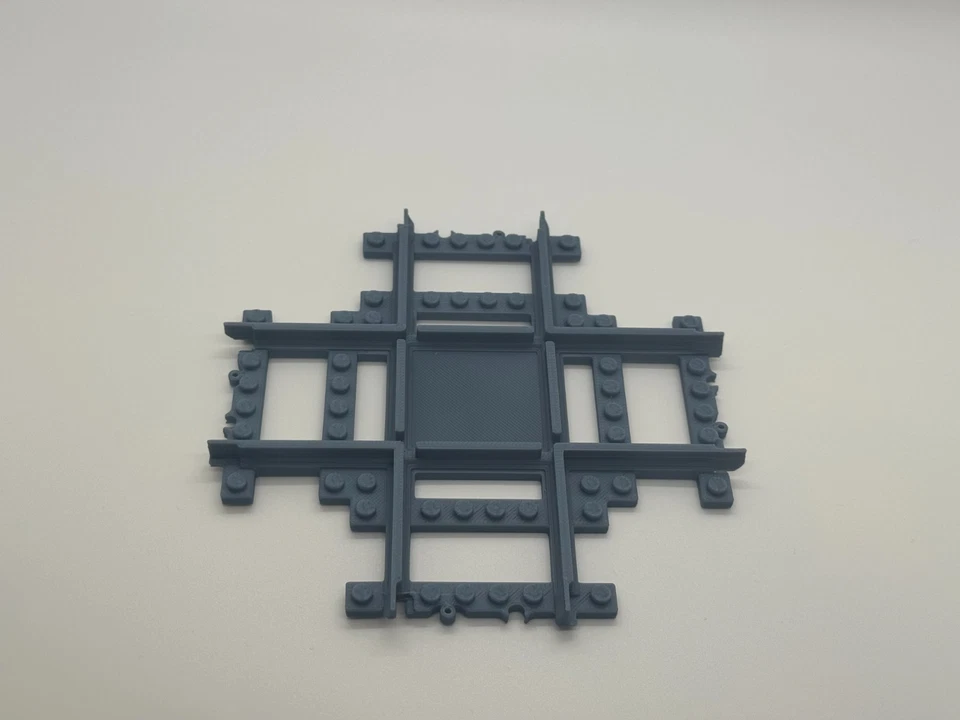 2X TWO PACK Lego Train Track Crossing Crossover Cross 90 Degree Junction Gray - Image 4 of 4