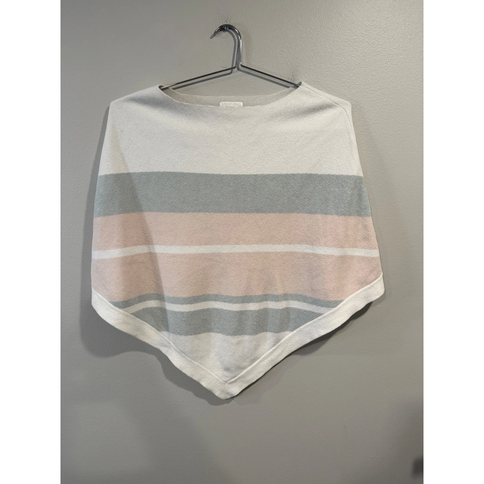 Barefoot Dreams CozyChic Ultra Lite Poncho One Size Plus Pastel Stripe