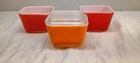 Pyrex Citrus Orange Red Friendship Refrigerator Dishes Lid 502  (4 Pieces)
