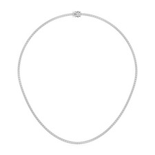 7.00 Ct F / VS1 Lab Grown Round Diamond Tennis Necklace 14k White Gold