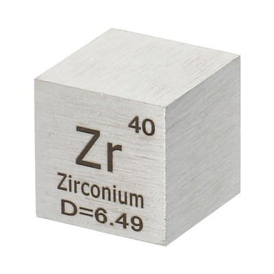 Zirconium Cube,10mm Zr Density Cube High Density Element Cube Unique Metal Cube