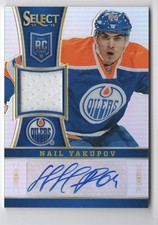 2013-14 Panini Select Rookie Prizms Autographs Nail Yakupov Auto #300