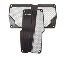 Nrg Innovations For Brushed Aluminum Sport Pedal At - Black Wsilver Carbon