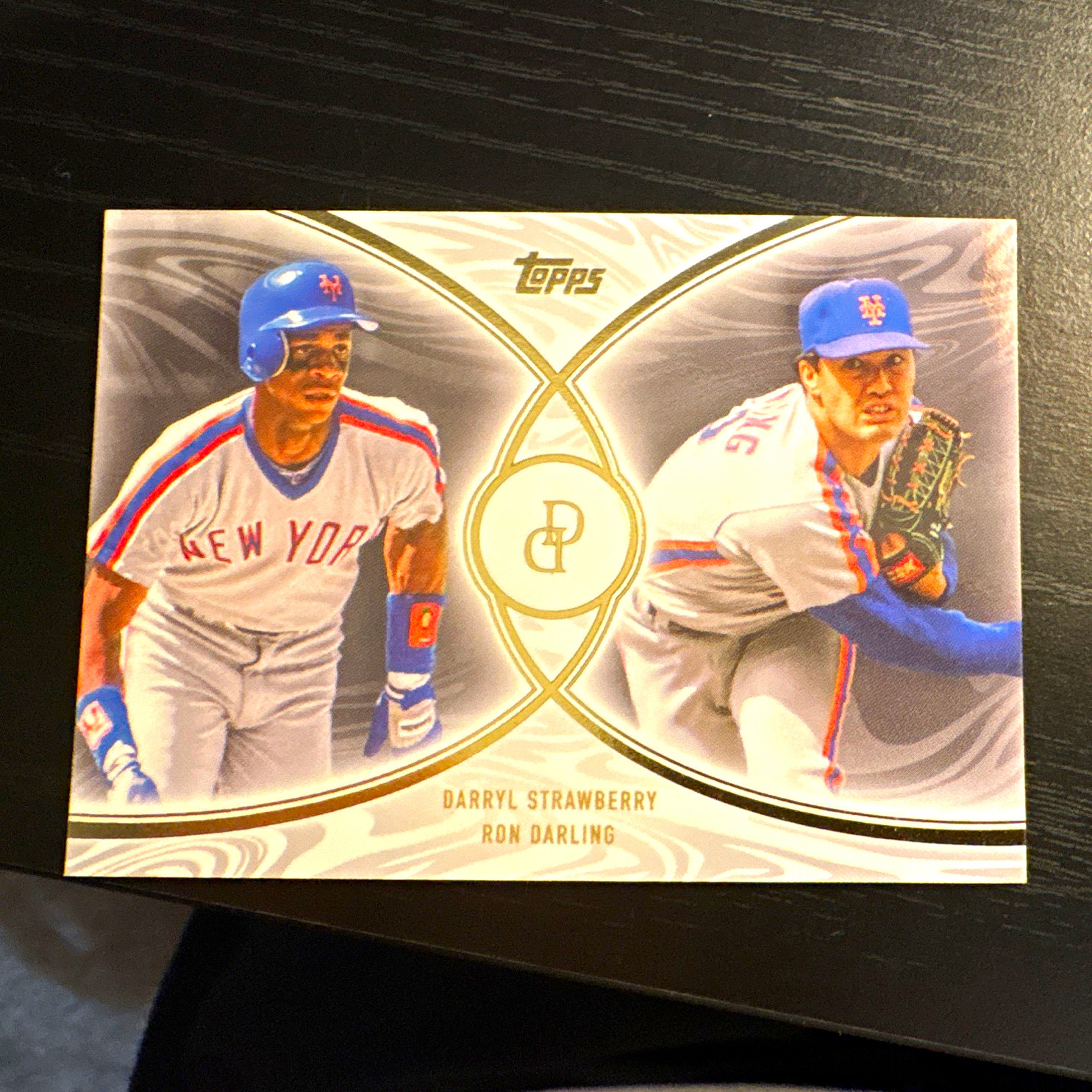 Topps Tribute Dueling Pitches Insert Darryl Strawberry Ron Darling #DP-11 Mets