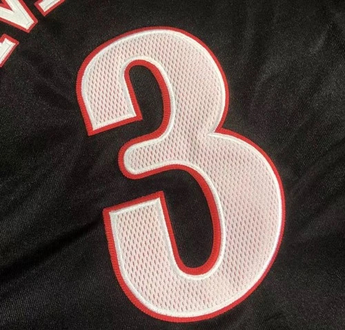 Philadelphia 76ers Allen Iverson 3 NBA vintage black basketball jersey image 8