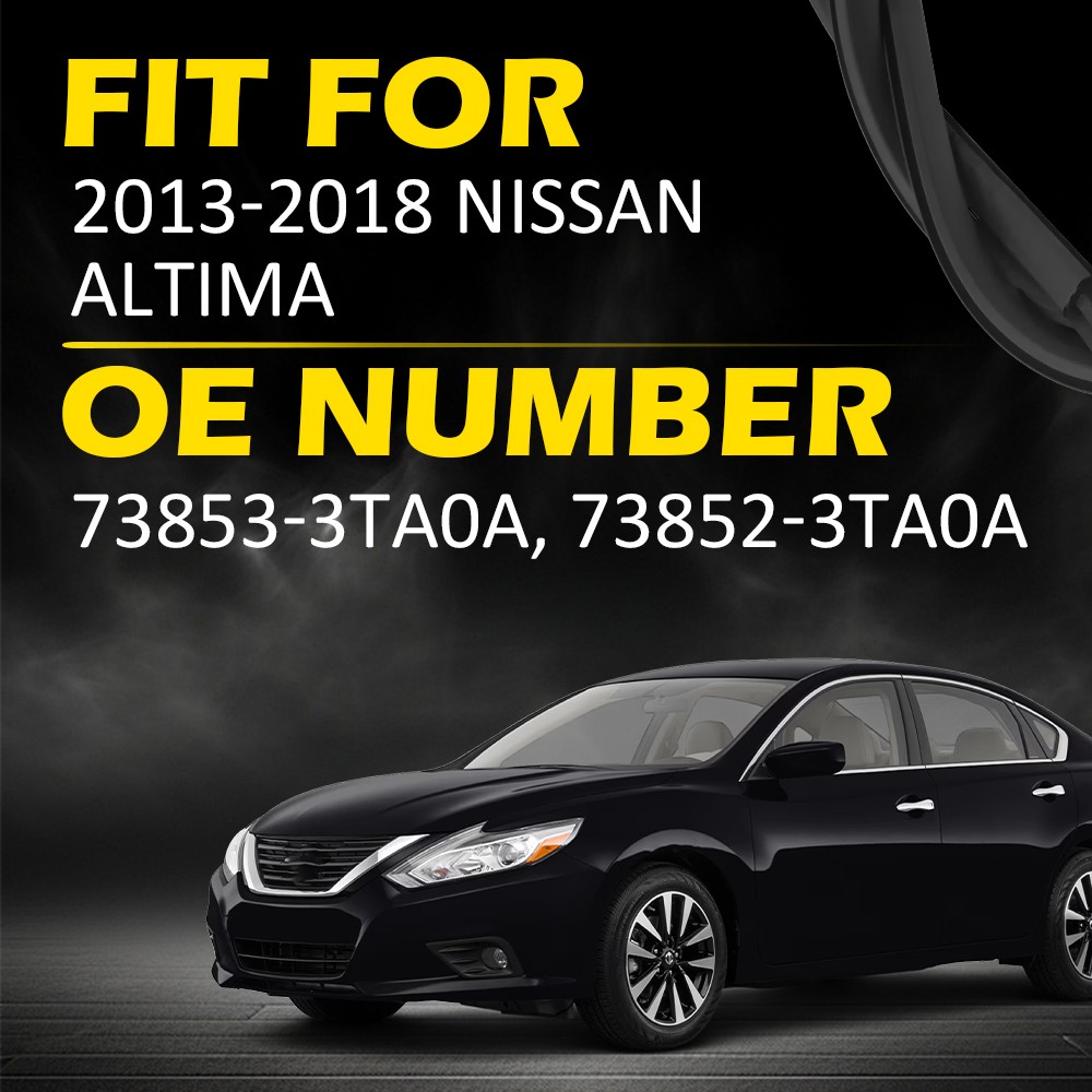 2Pcs For 2013-2018 Nissan Altima LH&H Roof Trim Molding Black Kit Left & Right M