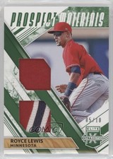 2019 Panini Elite Extra Edition Dual Prospect Materials Emerald /10 Royce Lewis