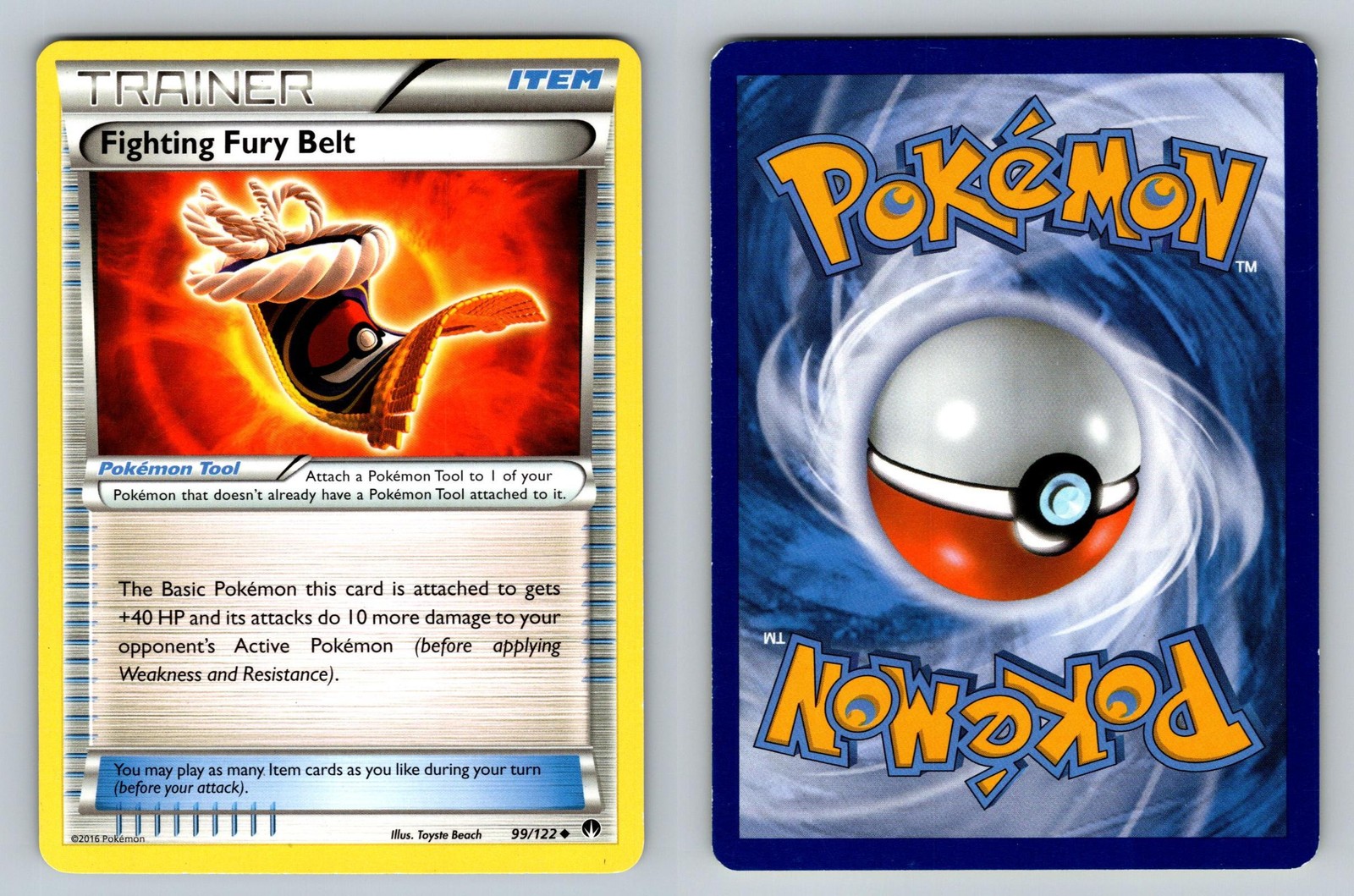 Fighting Fury Belt 99/122 Uncommon BREAKpoint Pokemon Near Mint
