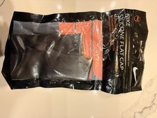 Open Bag NEW Nike Silicone Swim Cap Solid Black One Size Fits Most.
