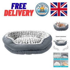 Luxury Faux Fur Pet Bed: Anti-Anxiety Dog & Cat Bed, Machine Washable, Medium...