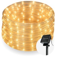 Cozyhome Led-Lichterkette Schlauch Led Solar - 8 Modi & Timer I 12M