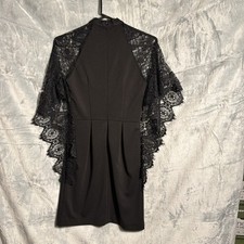 Tov Elegant Black Lace Dress size small e 38 women's size 8 lace whimsy goth
