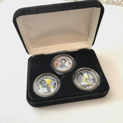 Baseball Legends LOU GEHRIG/JOLTIN JOE DIMAGGIO Quarters Colorized 3-Coin Set