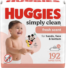 Simply Clean Fresh Scent Baby Wipes, 3 Flip-Top Packs of 64 192 Wipes Total , P