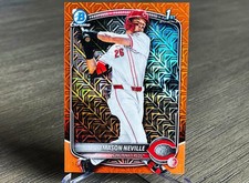 2025 Bowman Chrome Draft MASON NEVILLE 1st Mojo Orange 🔥/25 Cincinnati Reds-
