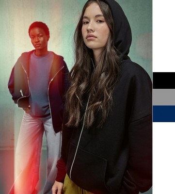 B&C Influence Zip Hood WG003 Damen Herren Kapuzenpullover Sweatjacke NEU