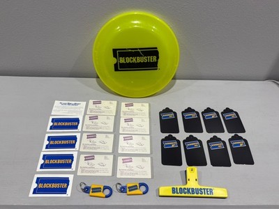 BLOCKBUSTER VIDEO Lot of 25 Rare Recruiting Card Keychain Frisbee Clip Chip