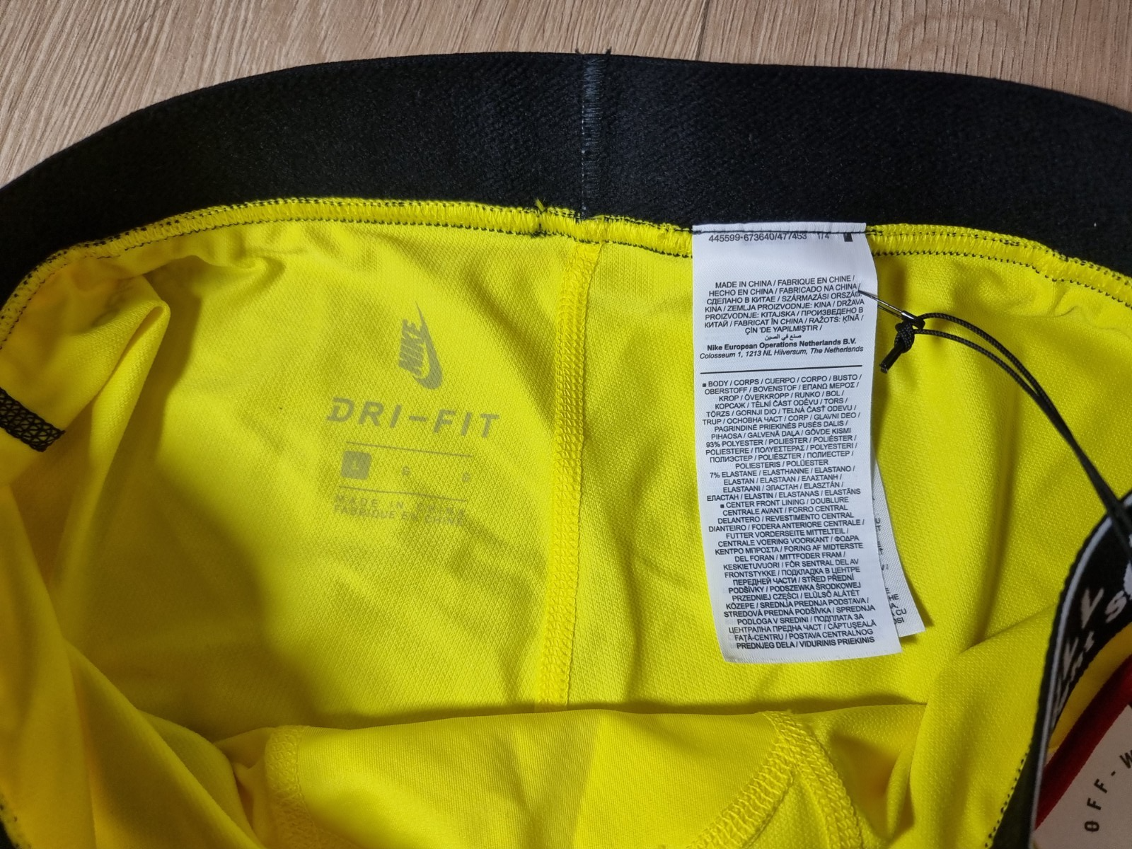 OFF WHITE X NIKE Nike X OFF White Pantalone Donna Taglia L Giallo Thights Opti Yellow