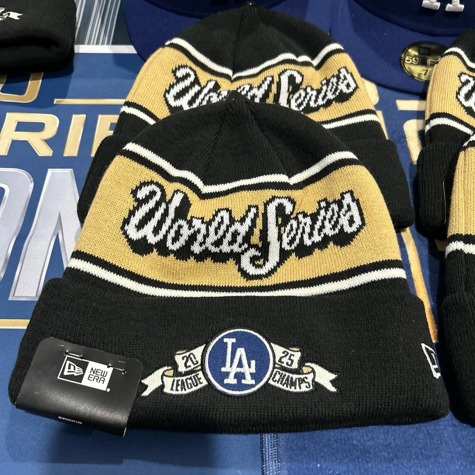New Era 2025 Los Angeles Dodgers Gorro Vestuario Tejido Sombrero Serie Mundial NLCS Foto 2 de 4