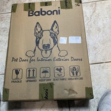 Baboni 2 Flaps Pet Door for Interior  Exterior Doors Pets Up To 100Lb - NIB