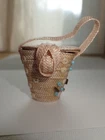 Vintage Barbie Doll Plantation Belle Beaded Straw Tote Purse Bag NICE
