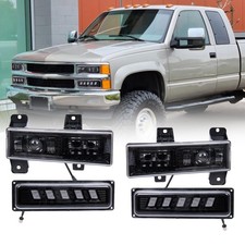 For 94-98 Chevy Silverado C10 Ck 1500 2500 3500 2x Led Headlight Bumper Lamp For 94-98 Chevy Silverado C10 Ck 1500 2500 3500 2x Led Headlight Bumper Lamp