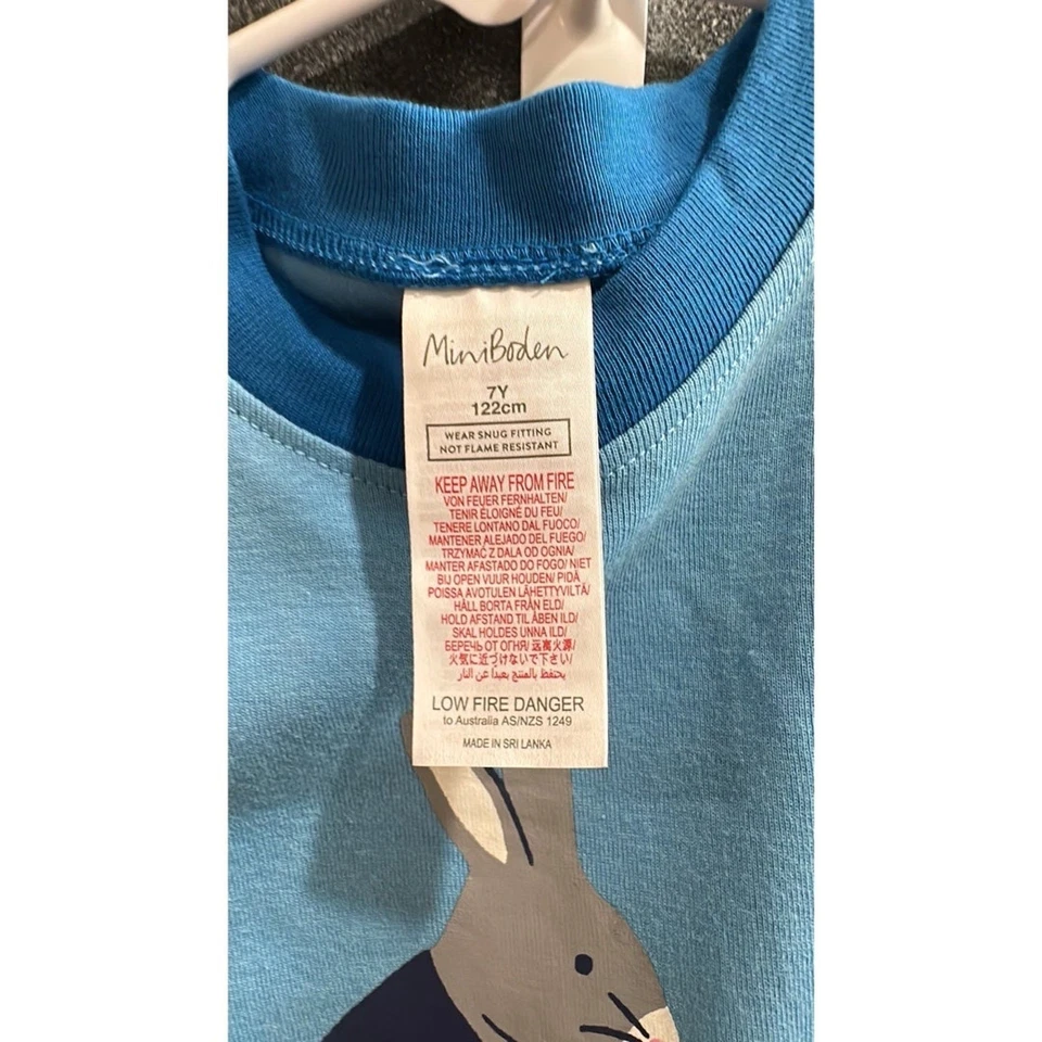 NEW Mini Boden Pajamas Bunny Chick Unisex Short Sleeve 100% Cotton Size 7Y 122cm - Image 3 of 4