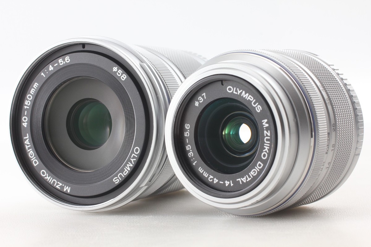 Exc+5] Olympus PEN Lite E-PL3 Silver 12.0 MP 14-42 40-150 Lenses