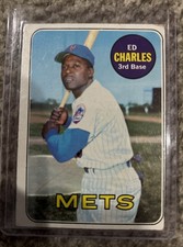 1969 Topps #245 - NEW YORK METS 3B ED CHARLES Tough ! 69186