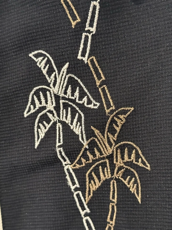 Рубашка мужская Havanera Co боулинг вышитая пальмами в полоску цвета слоновой кости - Изображение 4 из 4