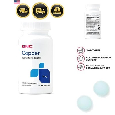Copper 2mg, Important for Iron Absorption, 100 Count