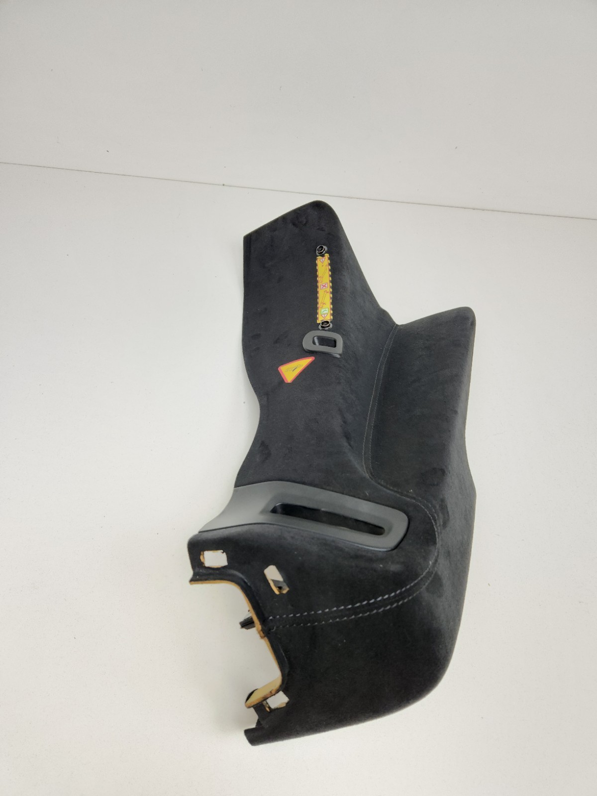 2015-2017 MCLAREN 675LT LEFT SIDE INTERIOR B PILLAR SEATBELT PANEL ALCANTARA OEM