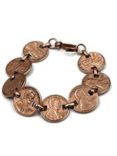 Vintage Copper Penny Bracelet | Real US Coins | Rustic Boho Charm 7