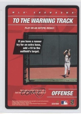 2002 MLB Showdown Strategy Offense To the Warning Track #S24 0c6