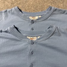 Rasco FR Henley Shirt Mens XL Lot Of 2 Blue Long sleeve Pocket Tee T Work Flame