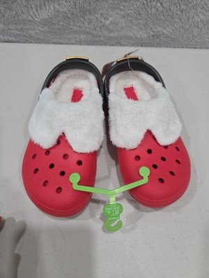 Crocs Classic‎ Lined Santa Claus Clog Mens Sz 12 Red Christmas Slip On Shoes Crocs Classic Lined Holiday Charm Clog Red | Mercari main image 4
