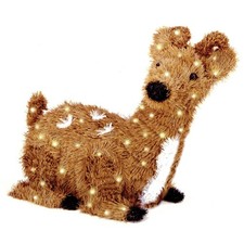 24 in. Resting Reindeer with Clear Lights, Plug-In