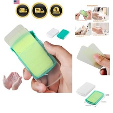 2 Boxs 100 Sheets Hand Washing Soap Sheets for Outdoor Travel,Portable Campin...