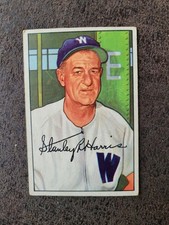 1952 Bowman Baseball Bucky Harris #158 - Washington Senators