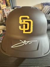 Leo De Vries Autographed Padres Matte Brown Batting Helmet MLB Full Sized