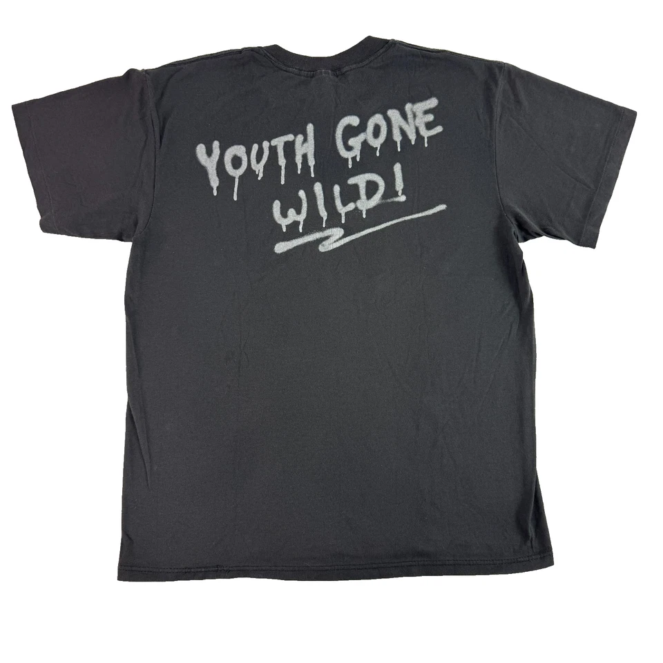Camiseta De Colección Años 80 90 Skid Row Juvenil Gone Wild Doble Cara Negra Gris Grande Foto 2 de 4
