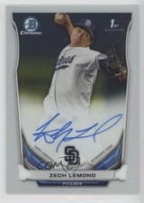 2014 Bowman Draft Chrome Draft Pick Auto Zech Lemond #BCA-ZL Auto 1k5