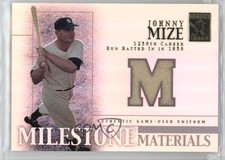 2002 Topps Tribute Milestone Materials Johnny Mize #MIM-JM HOF 7xr